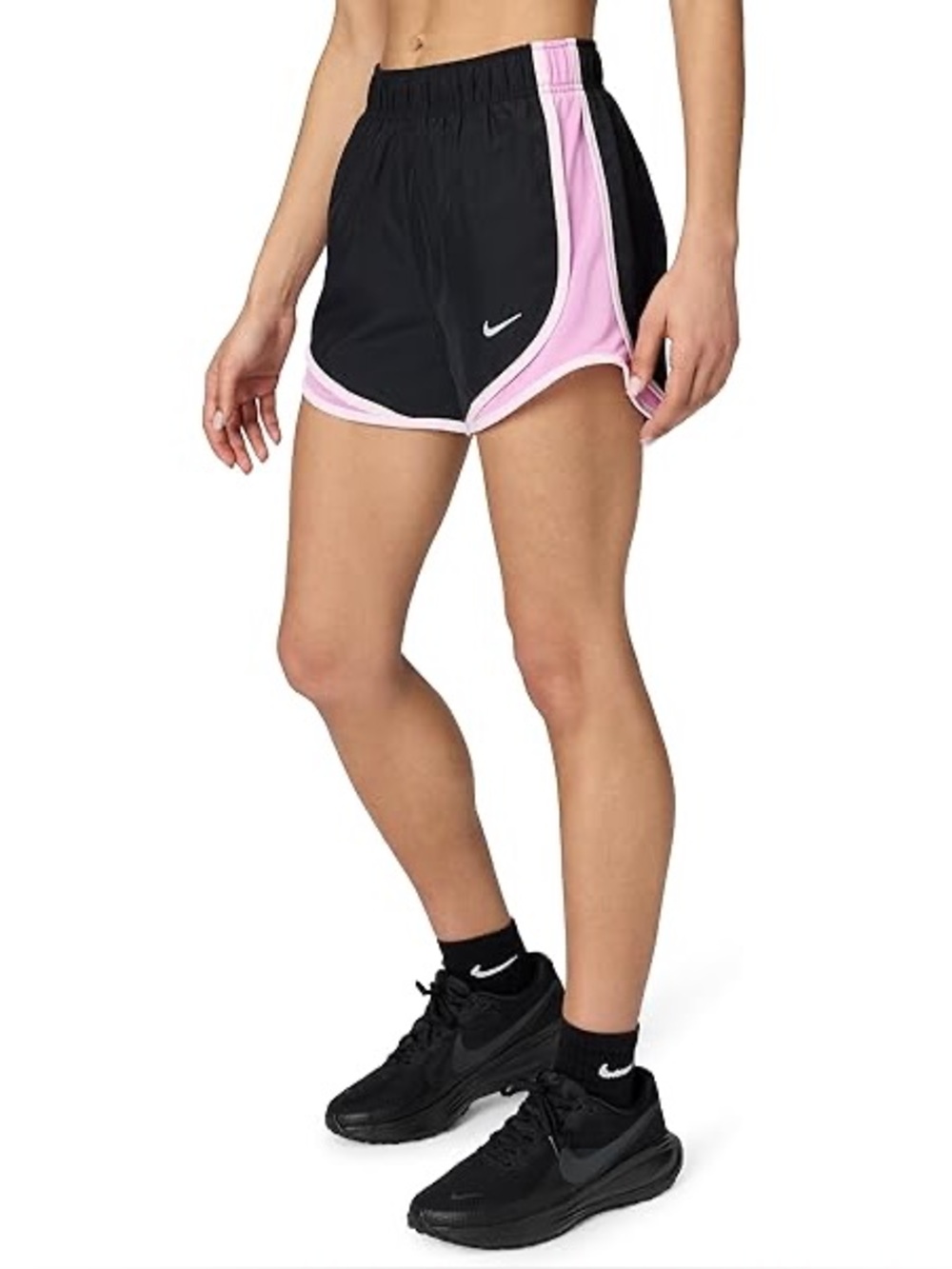 Nike FIT DRY Black & Pink Athletic Running Shorts Size Small